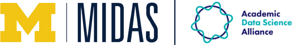 MIDAS and Academic Data Science Alliance logos