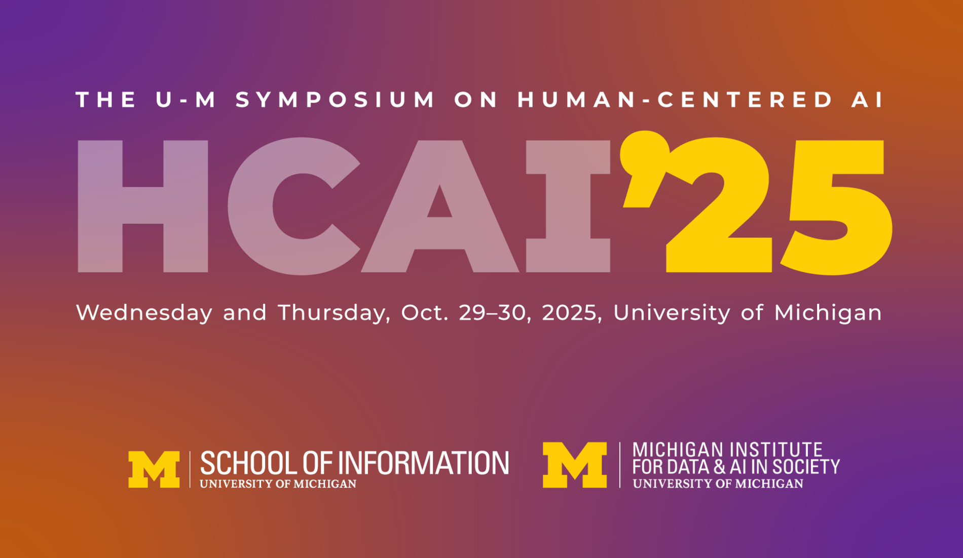 Purple poster dominated by large text “CAT 2” with Michigan branding—looks like a symposium or conference title slide.