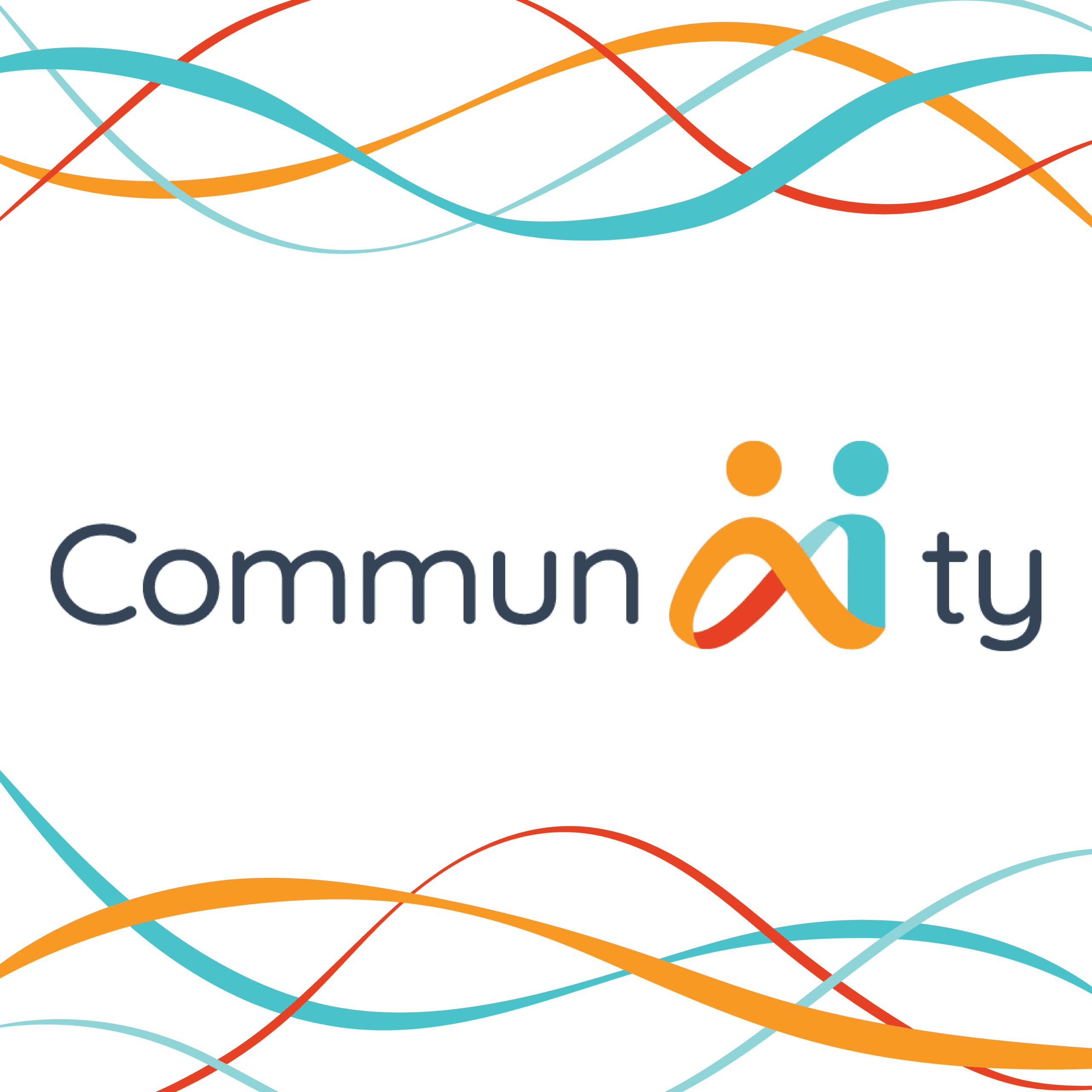 “CommuniAIty” logo with colorful wave lines.