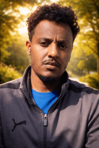 Man looking at camera with a stoic expression on his face.