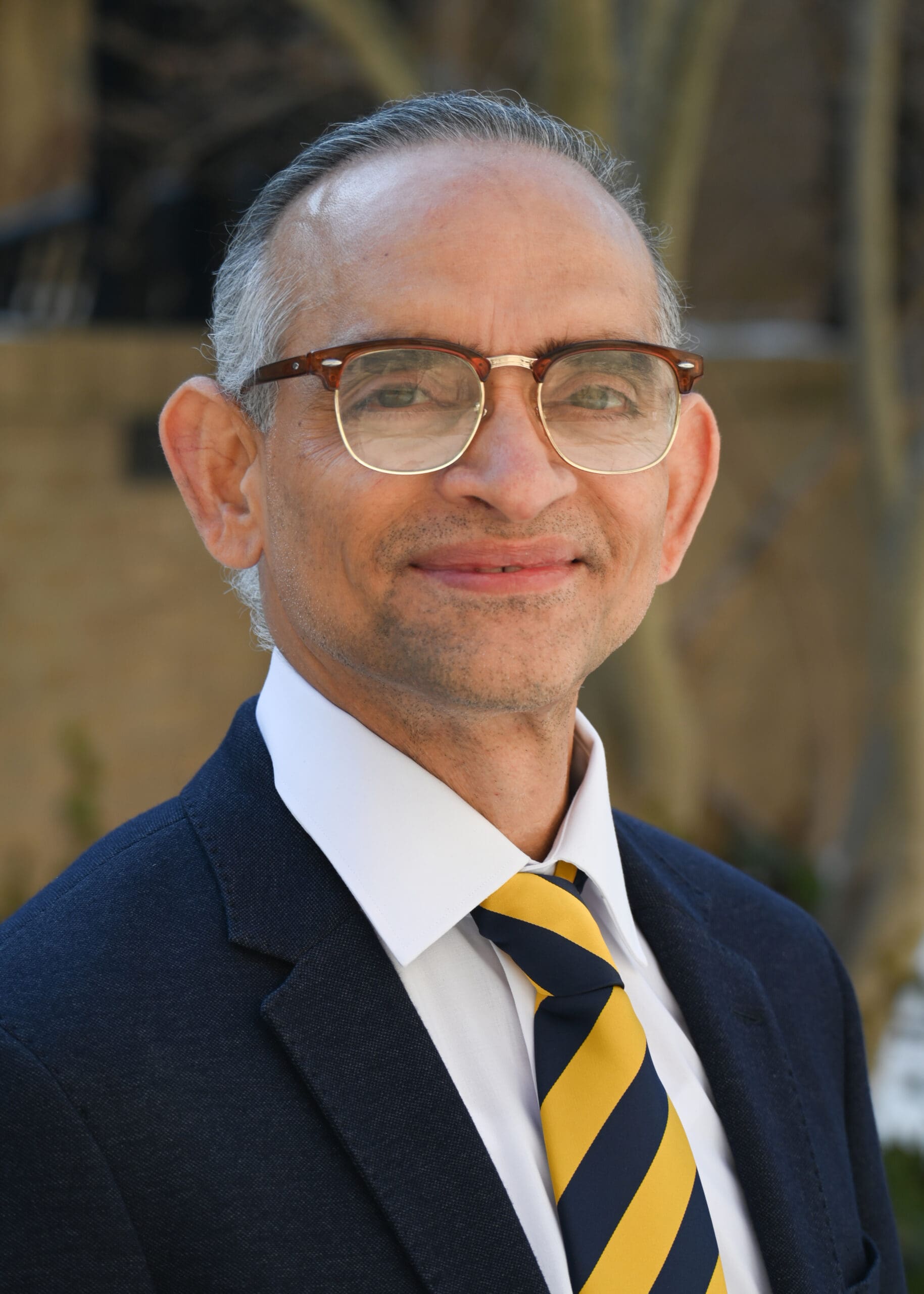 Head-and-shoulders portrait of a man in a suit and striped tie.