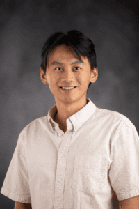 Photo of Zhexian Li in a collared white shirt