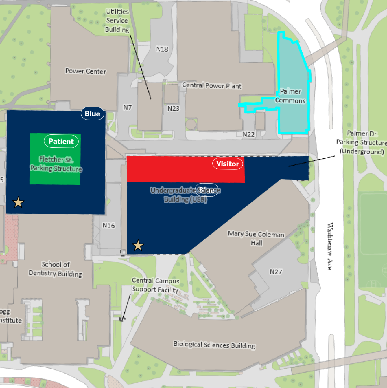 Map of parking structure